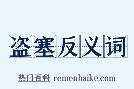 盗塞反义词是什么意思的图片